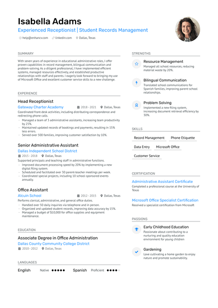 9 Front Desk Receptionist Resume Examples & Guide for 2025