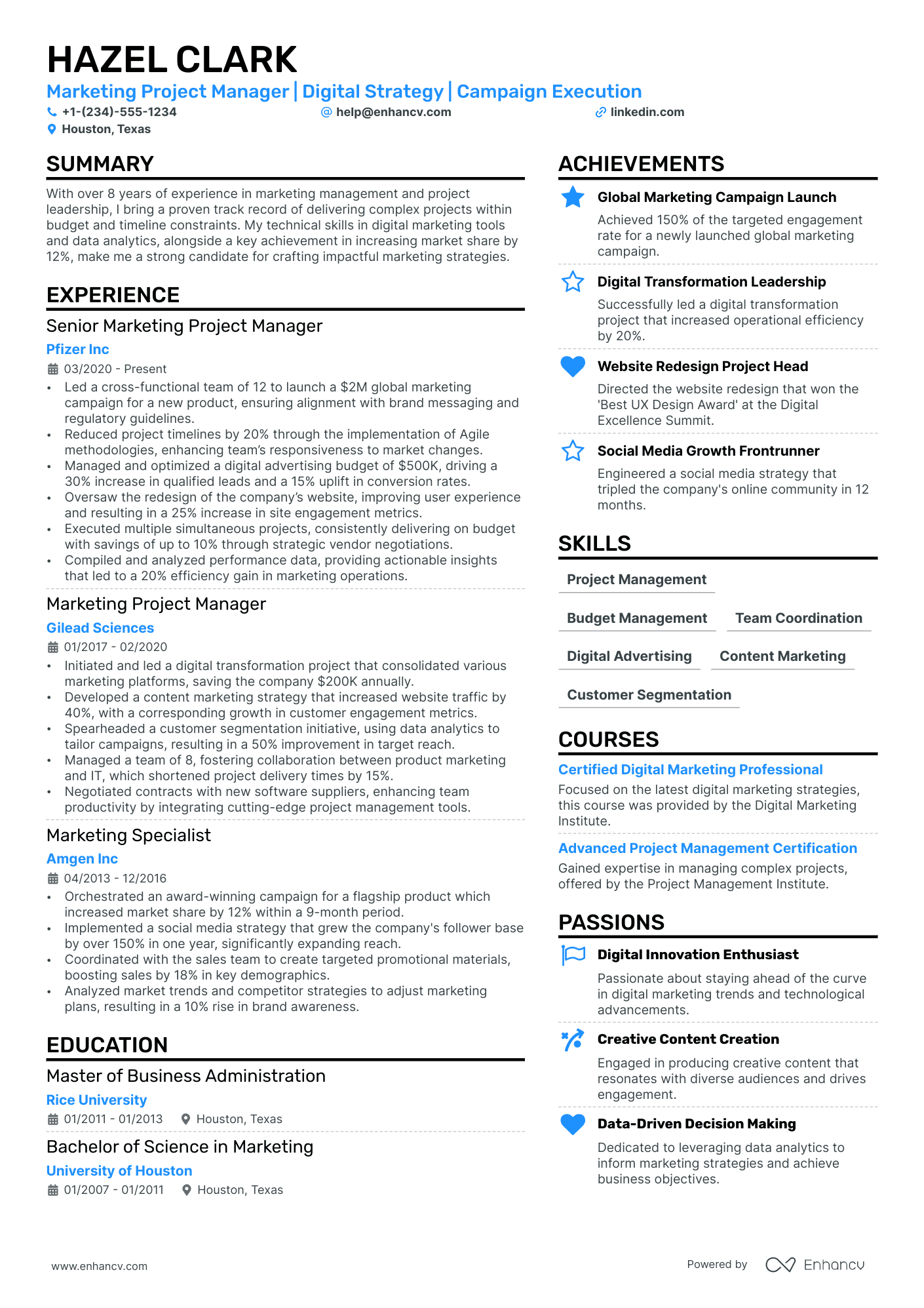 17 Marketing Manager Resume Examples & Guide for 2024