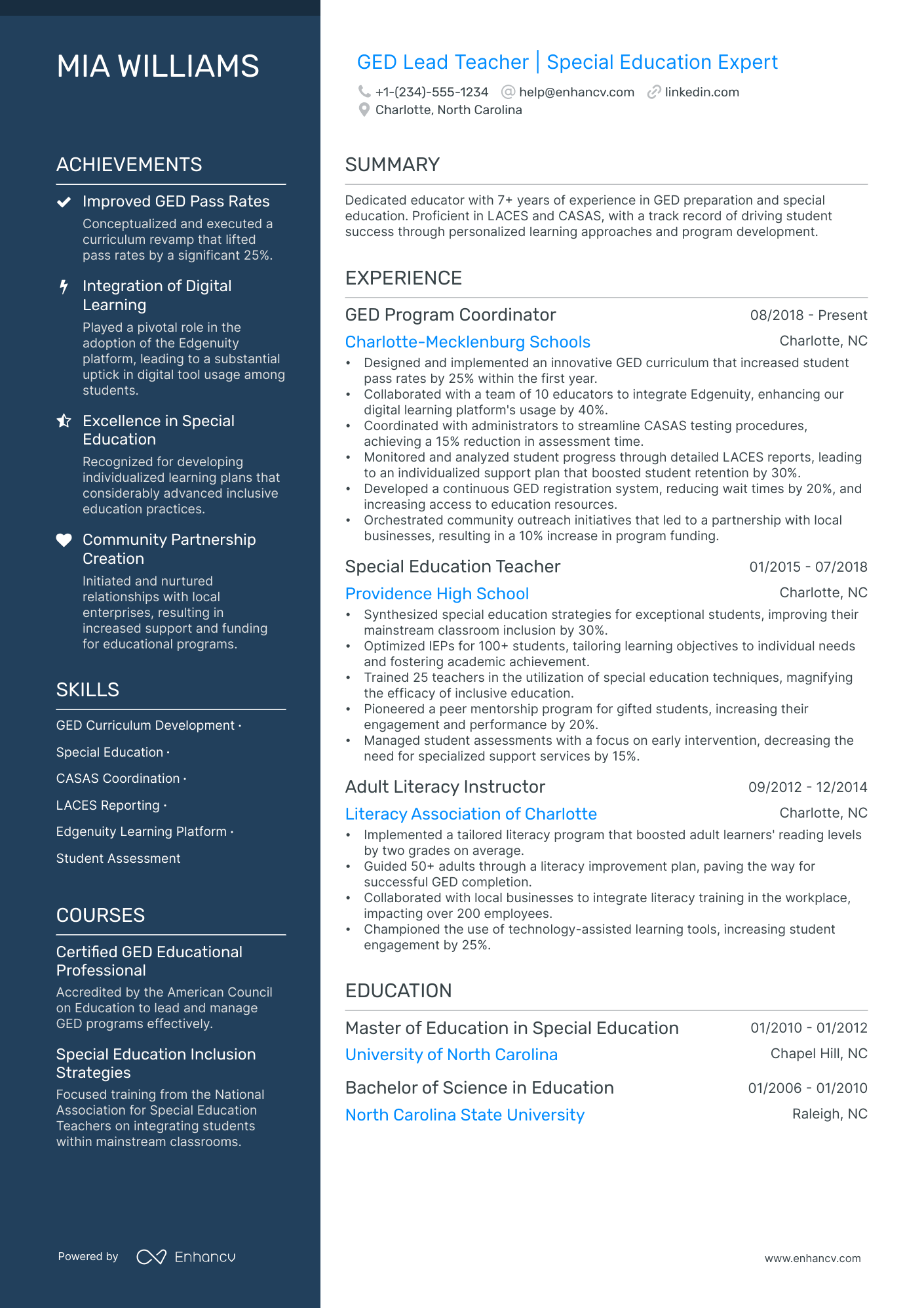 5 Lead Teacher Resume Examples & Guide For 2024