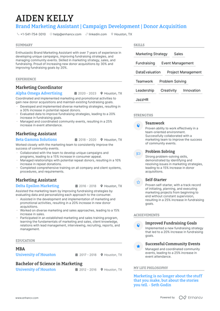 5 Marketing Assistant Resume Examples & Guide for 2025