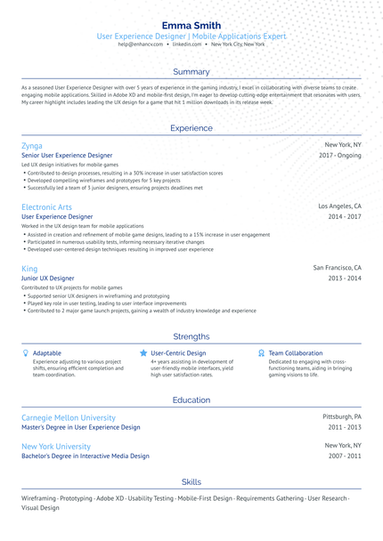 8 UX Designer Resume Examples & Guide for 2024