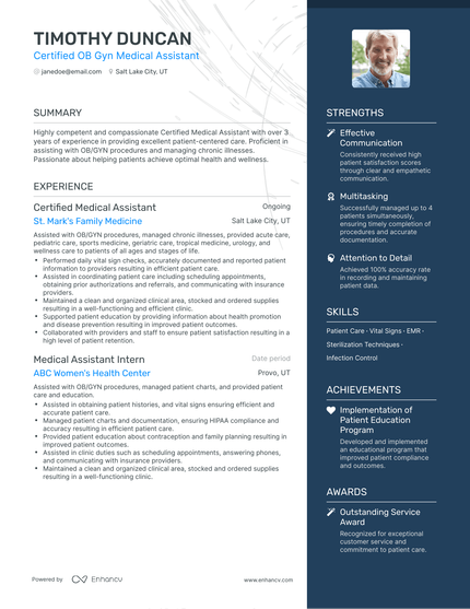 5 Ob Gyn Medical Assistant Resume Examples & Guide for 2023