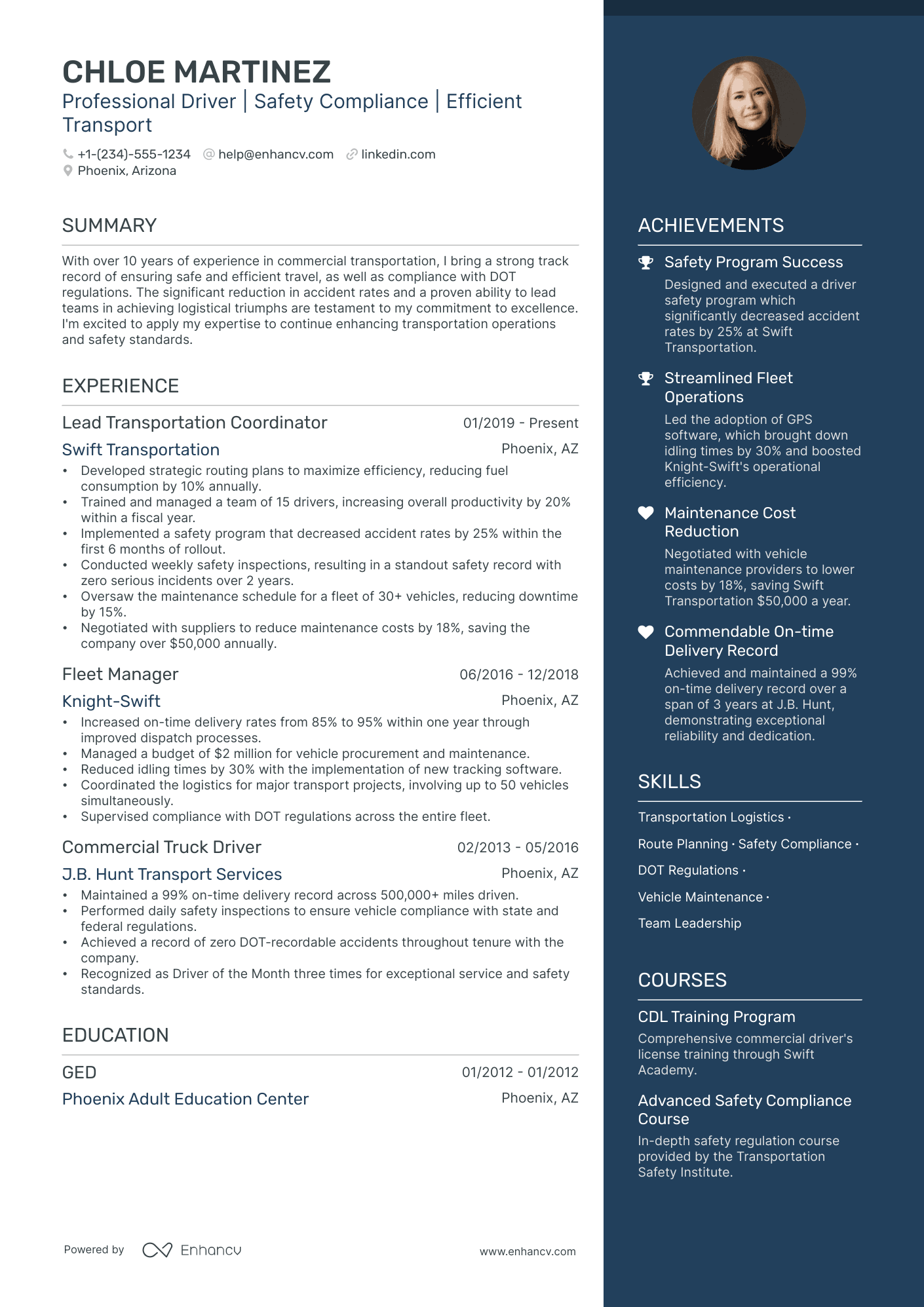 5 School Bus Driver Resume Examples & Guide for 2024