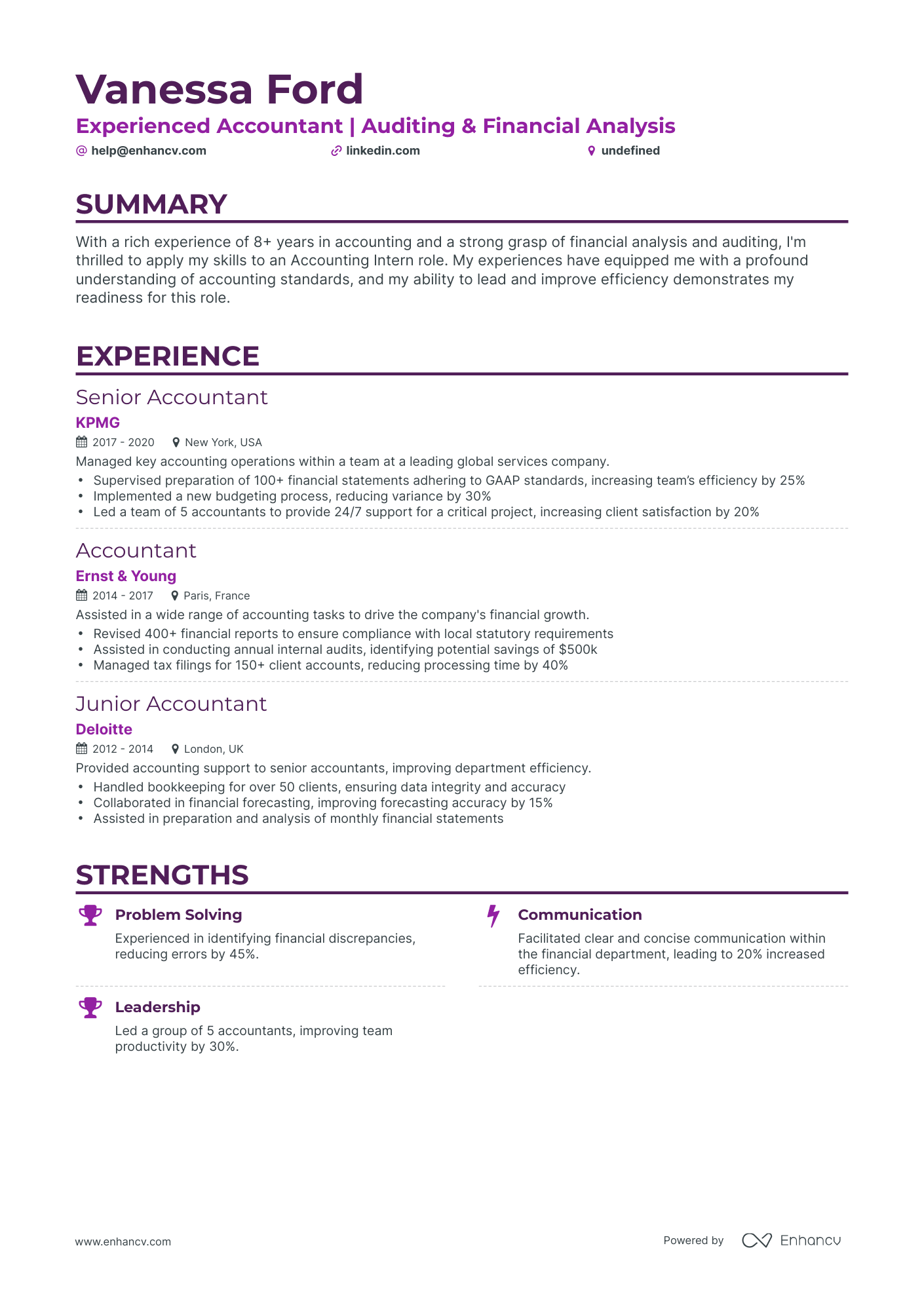 5 Accounting Intern Resume Examples & Guide for 2024