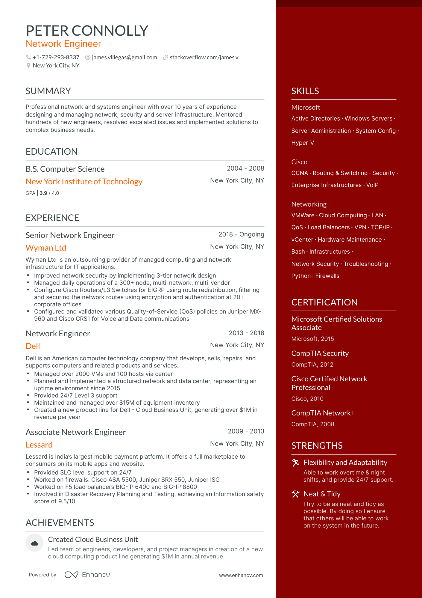 15 Network Engineer Resume Examples & Guide for 2023