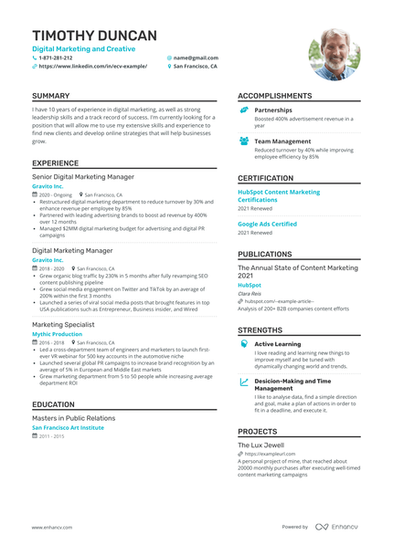 7 Digital Marketing Resume Examples & Guide for 2023