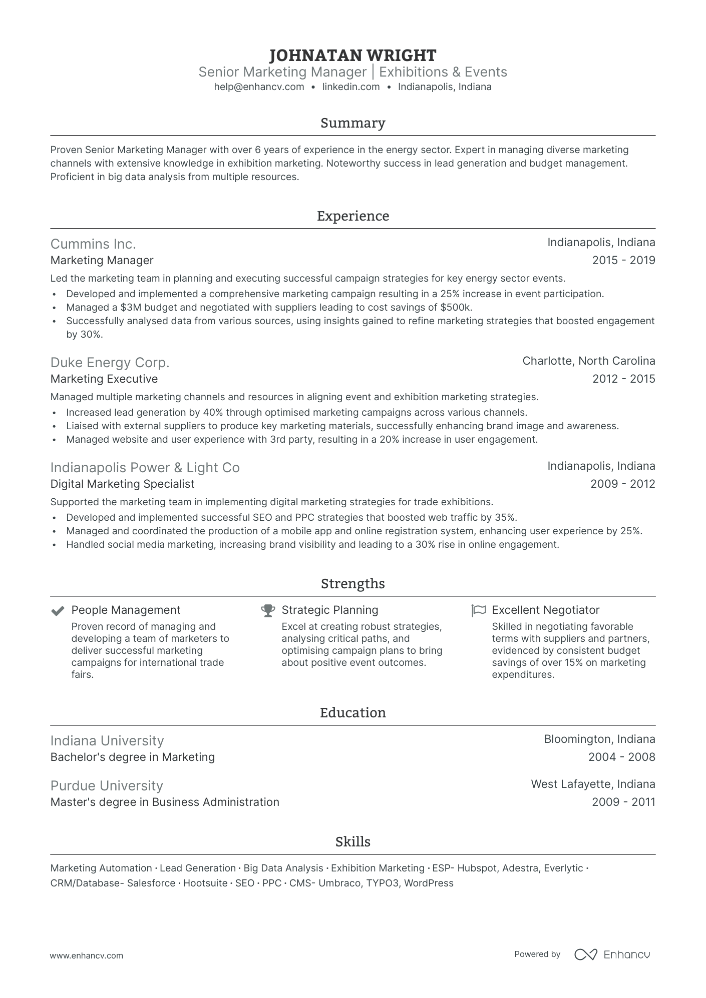 5 Senior Marketing Manager Resume Examples & Guide for 2024