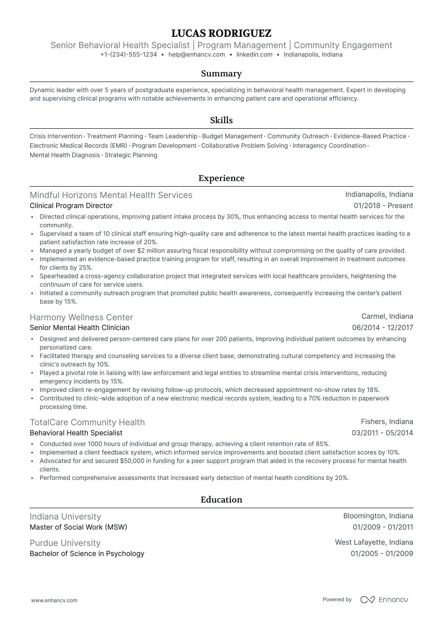 5 Mental Health Program Manager Resume Examples & Guide for 2024