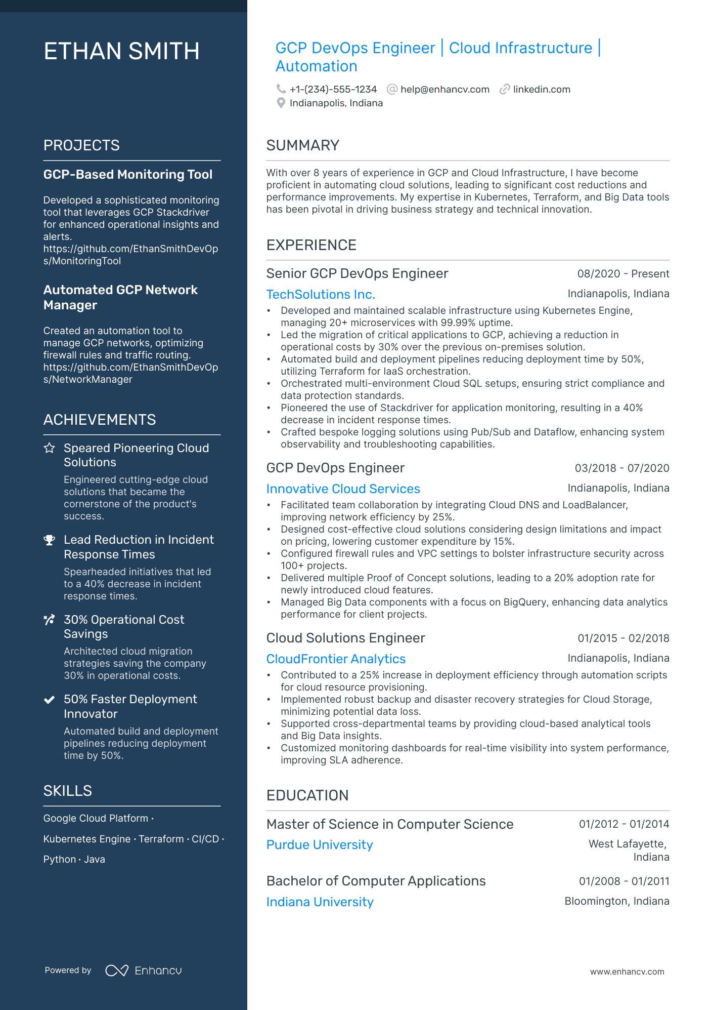 5 GCP Devops Engineer Resume Examples & Guide for 2024