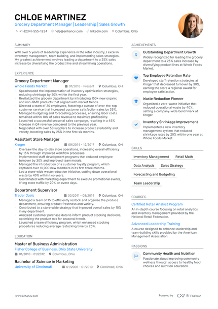 5 Grocery Store Manager Resume Examples & Guide for 2024