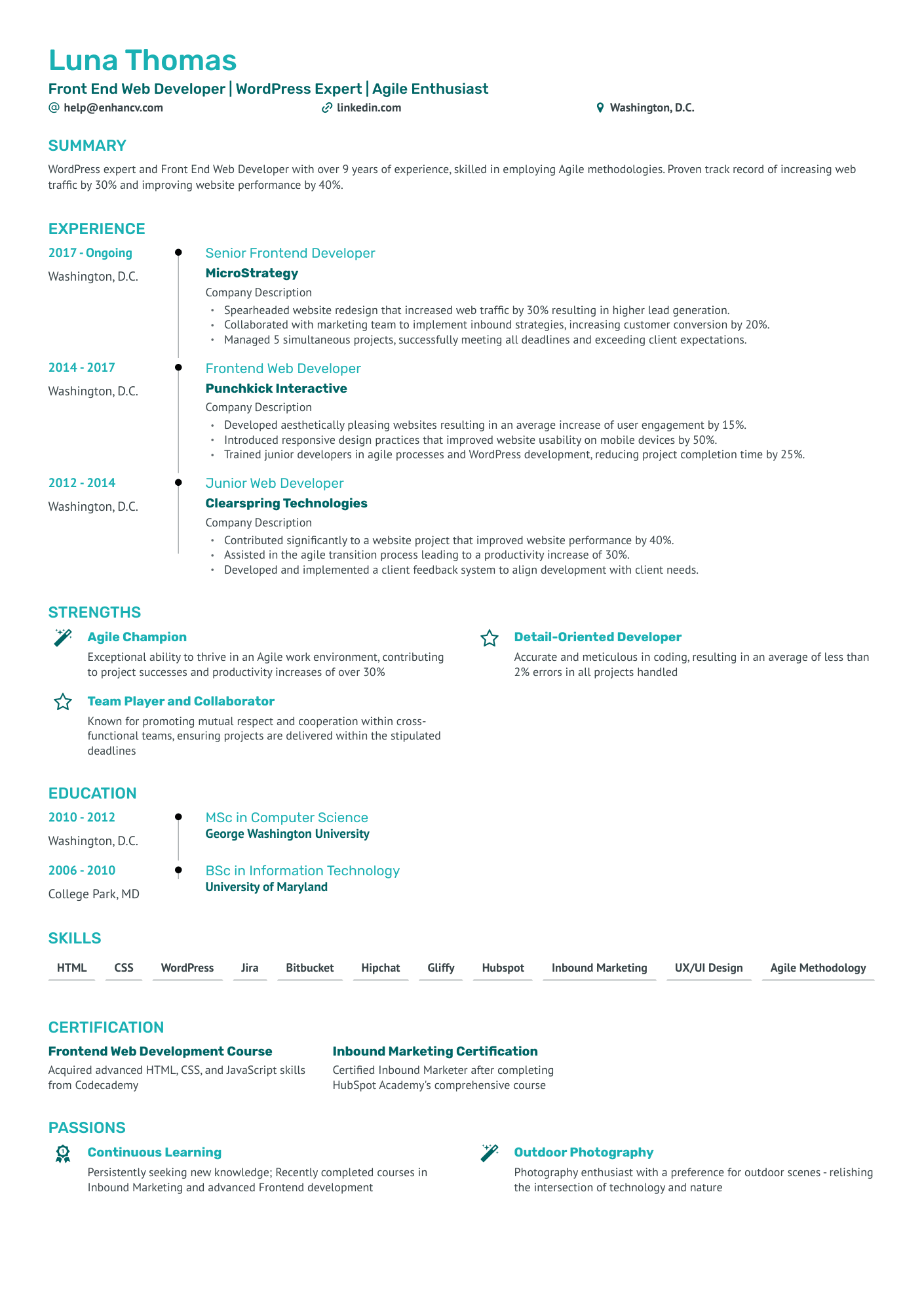 9 Front End Developer Resume Examples & Guide for 2024