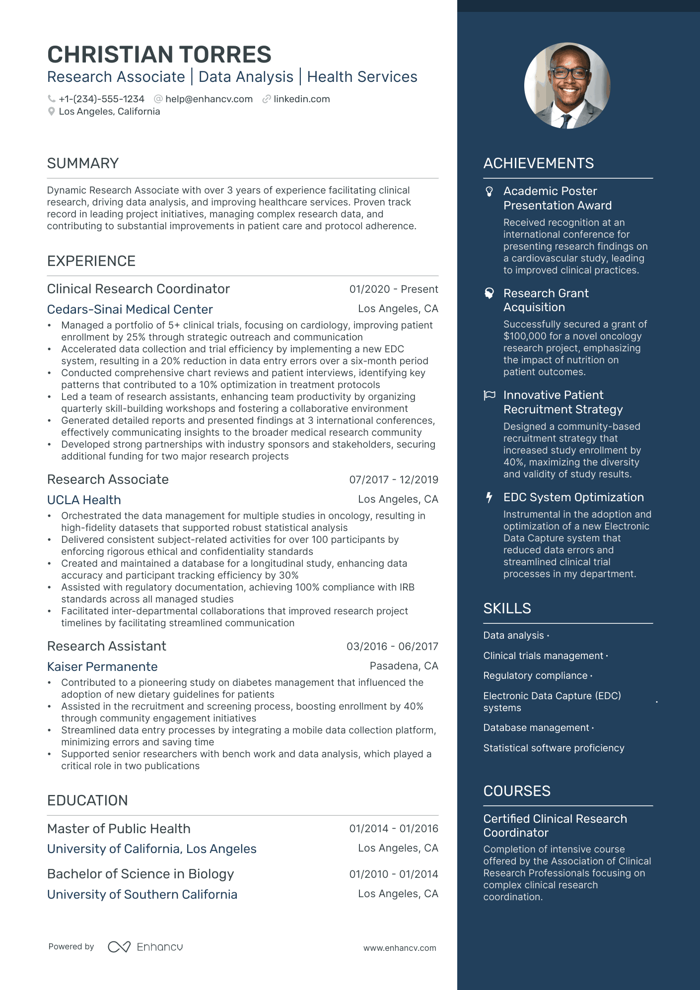 5 Research Associate Resume Examples & Guide for 2024