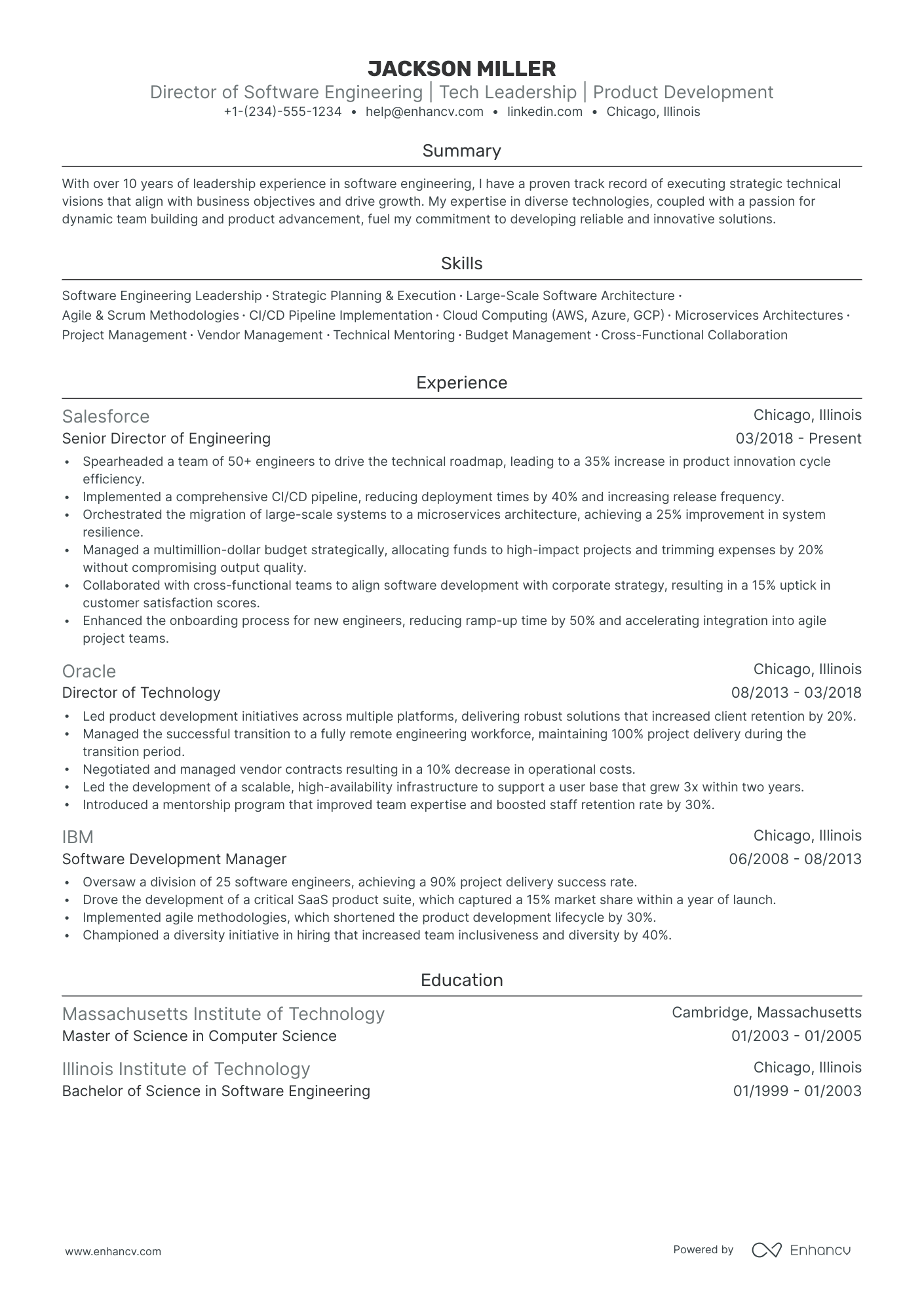 5 Director of Software Engineering Resume Examples & Guide for 2024