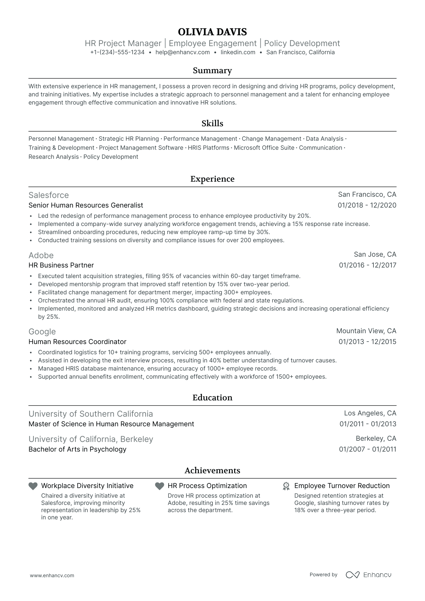 5 HR Project Manager Resume Examples & Guide for 2024