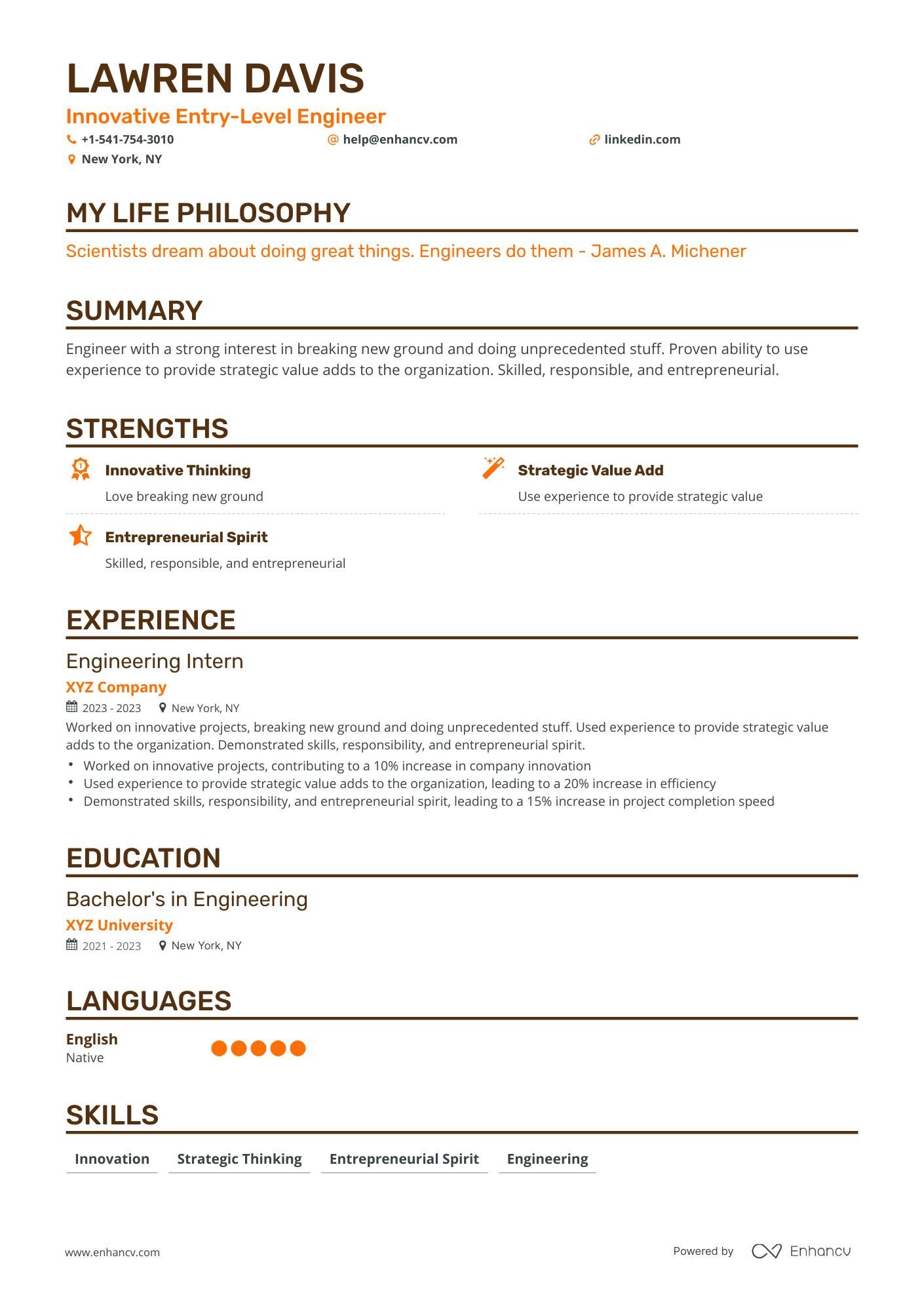 5 Entry Level Engineering Resume Examples & Guide for 2024