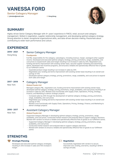 5 Category Manager Resume Examples & Guide for 2024