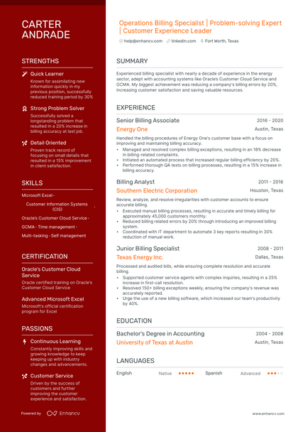 5 Billing Specialist Resume Examples & Guide For 2023