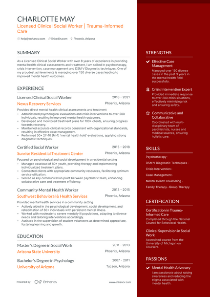 5 Clinical Social Worker Resume Examples & Guide For 2023