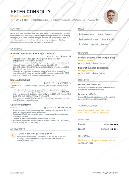 Deloitte resume example