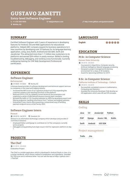 5 Entry Level Software Engineer Resume Examples Guide For 2023