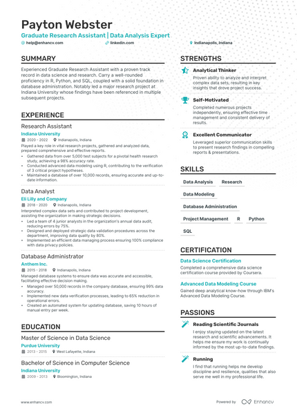 5 Graduate Research Assistant Resume Examples & Guide for 2023