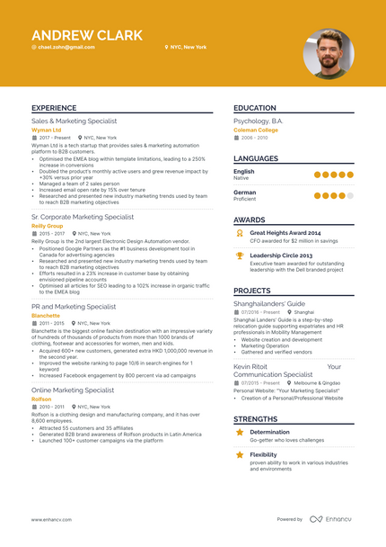 5 Marketing Specialist Resume Examples & Guide for 2023