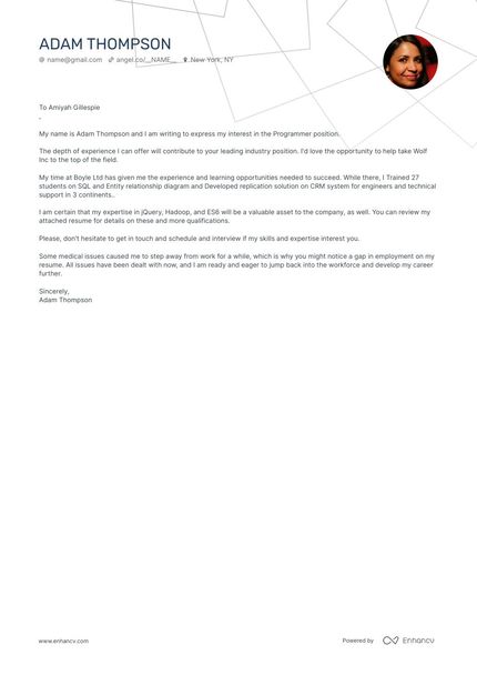 Programmer cover letter