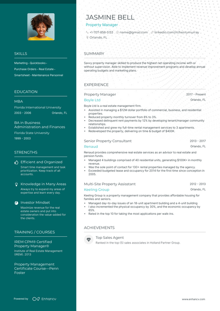 Real Estate Agent resume example
