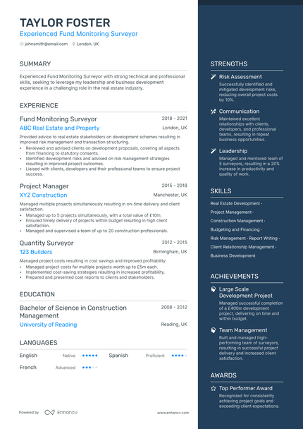 Real Estate Professional resume example