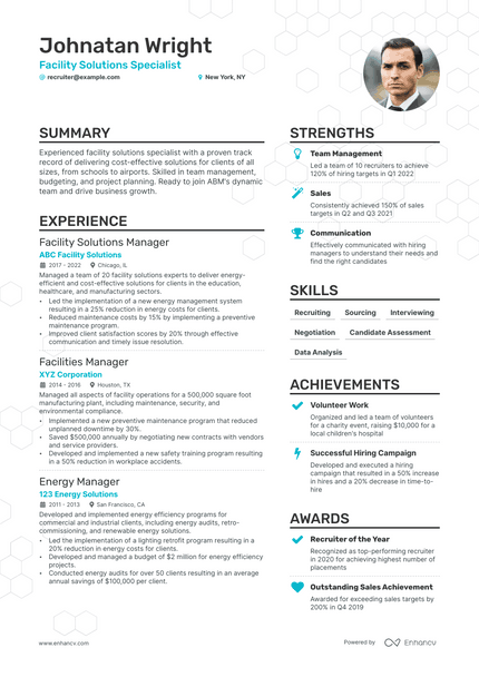 Recruiter resume example