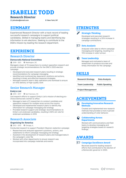 5 Research Director Resume Examples & Guide for 2023