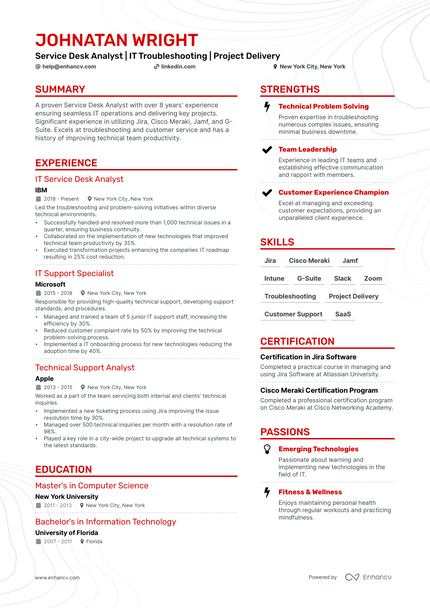 5 Service Desk Analyst Resume Examples & Guide for 2023