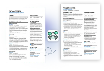 Translate your resume with AI