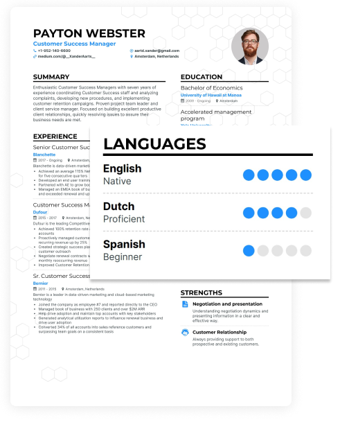 how to write language skills in resume example