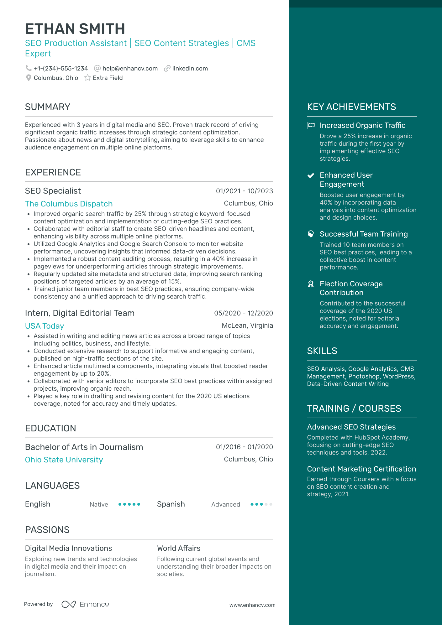 Digital Production Assistant Resume Example