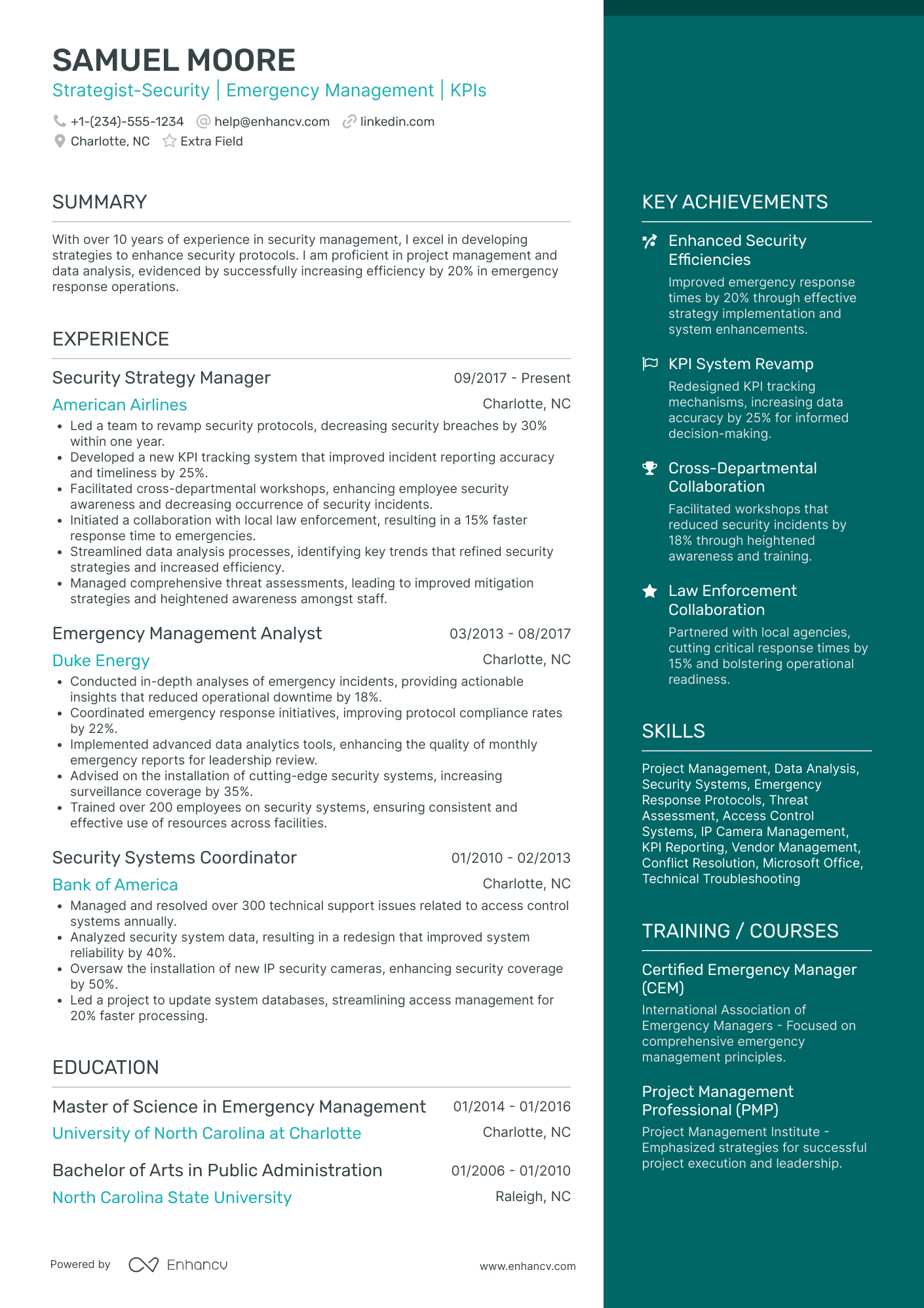 Change Management Strategist Resume Example