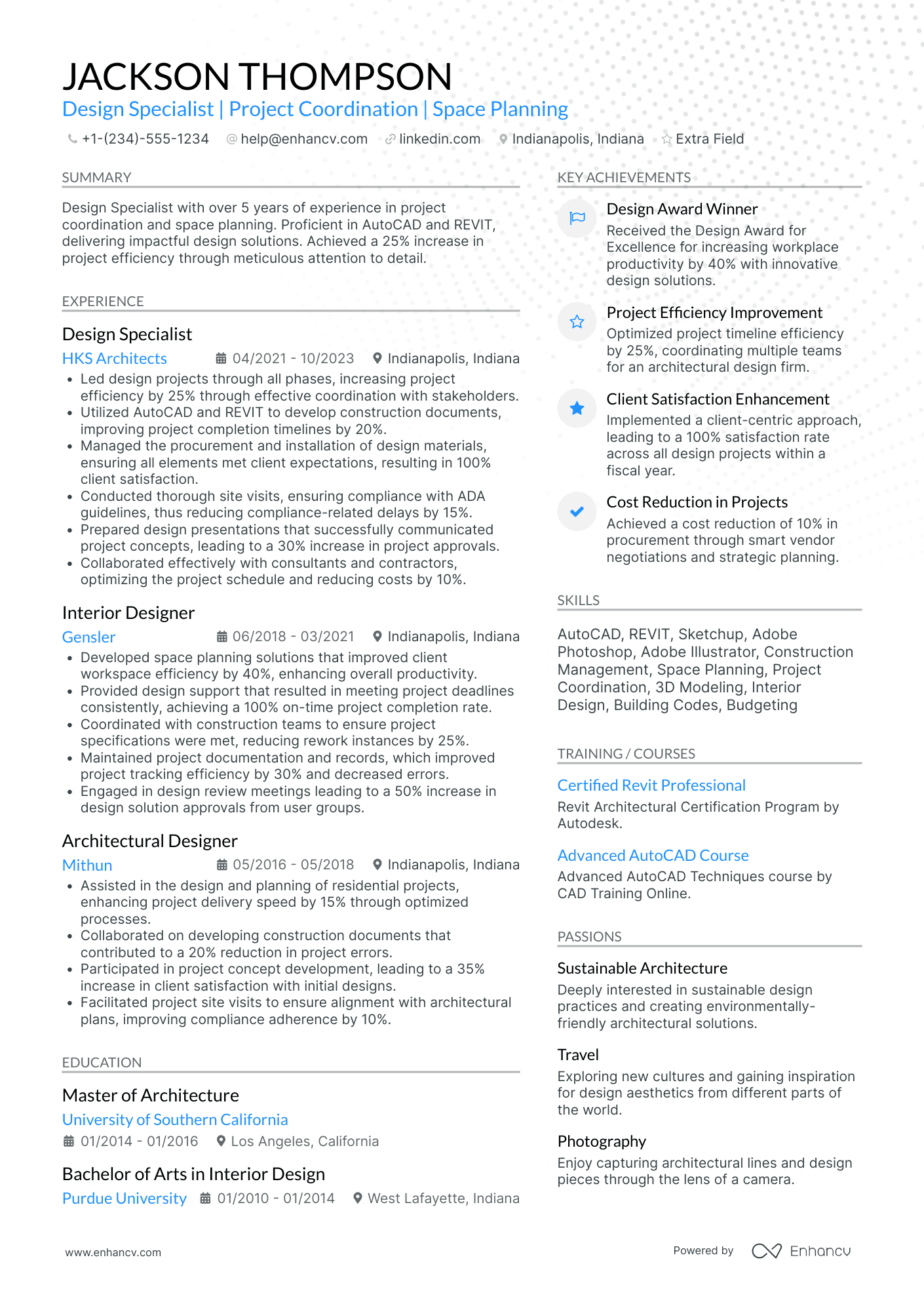 Product Design Specialist Resume Example