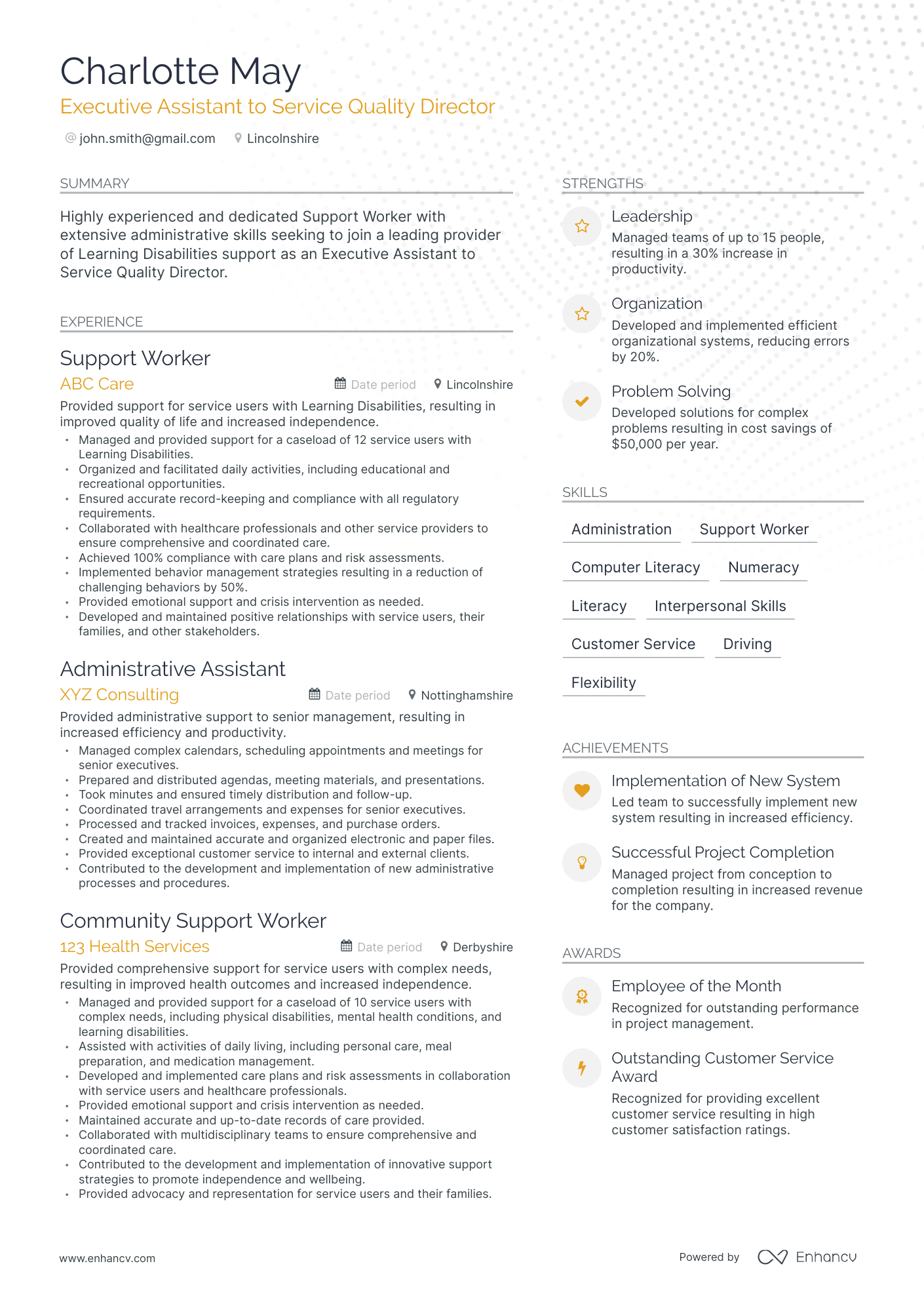Assistant Director Resume Example