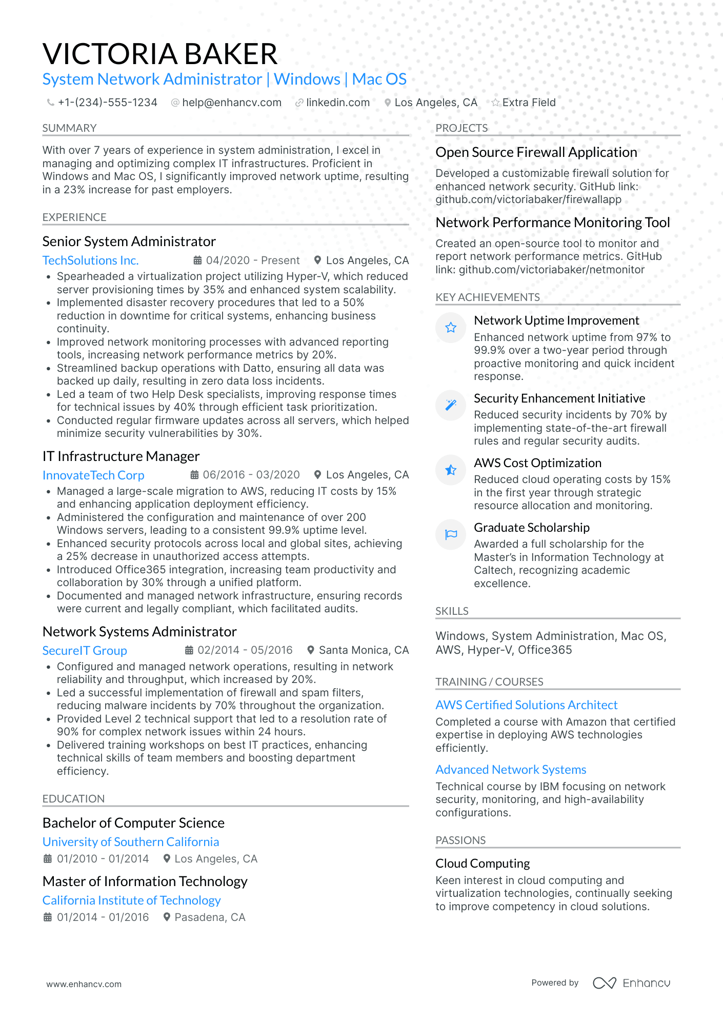 Microservices System Administrator Resume Example