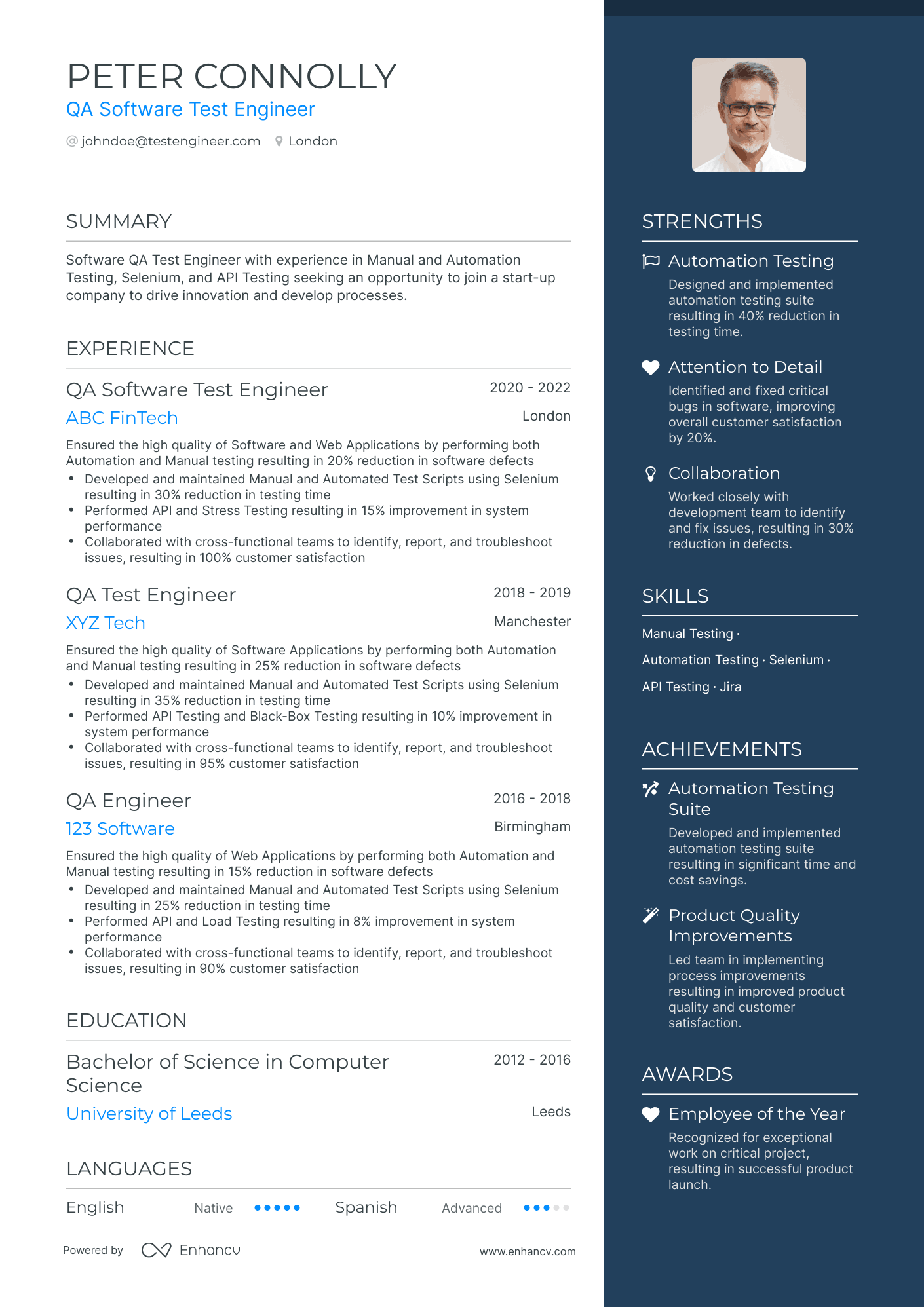 8 Qa Tester Resume Examples & Guide For 2024