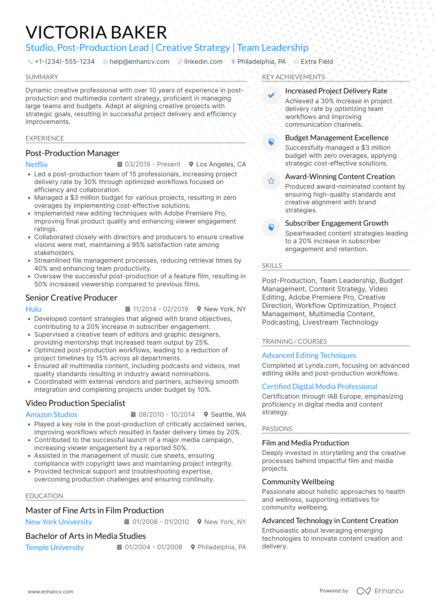 Podcaster Graphic Designer Resume Example