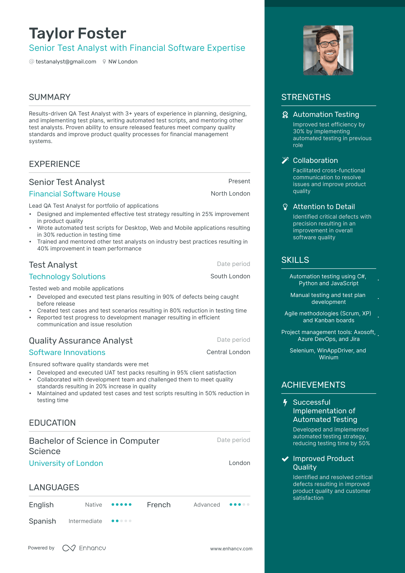 5 Test Engineer Resume Examples & Guide for 2024