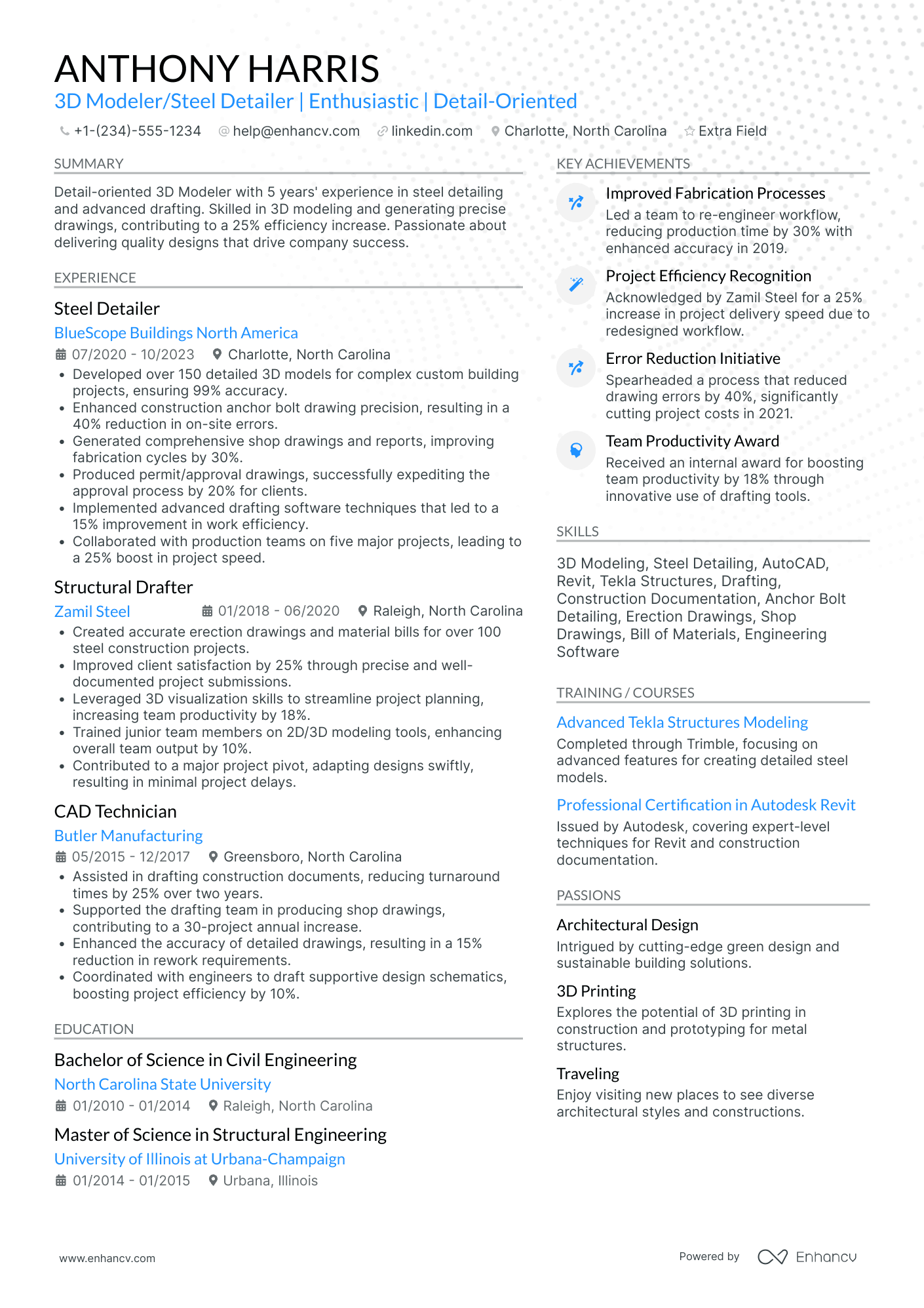 3D Modeler Resume Example