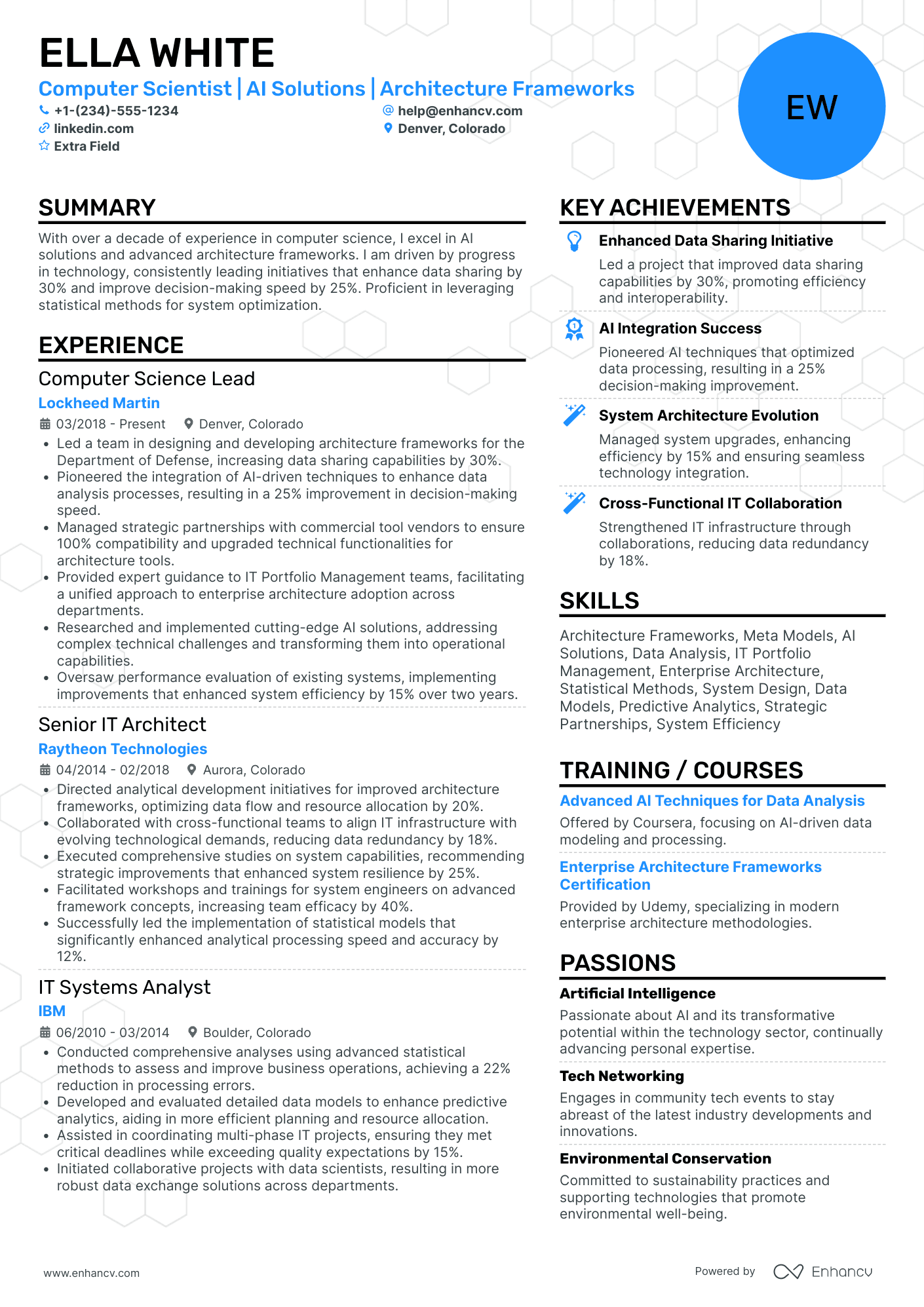 Computer Scientist Resume Example