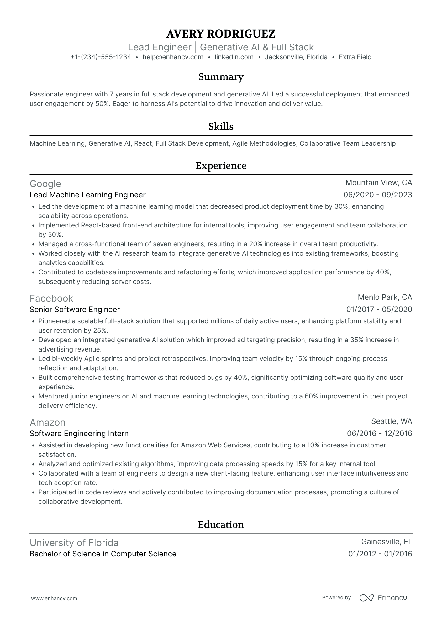 Junior MongoDB Engineer Resume Example