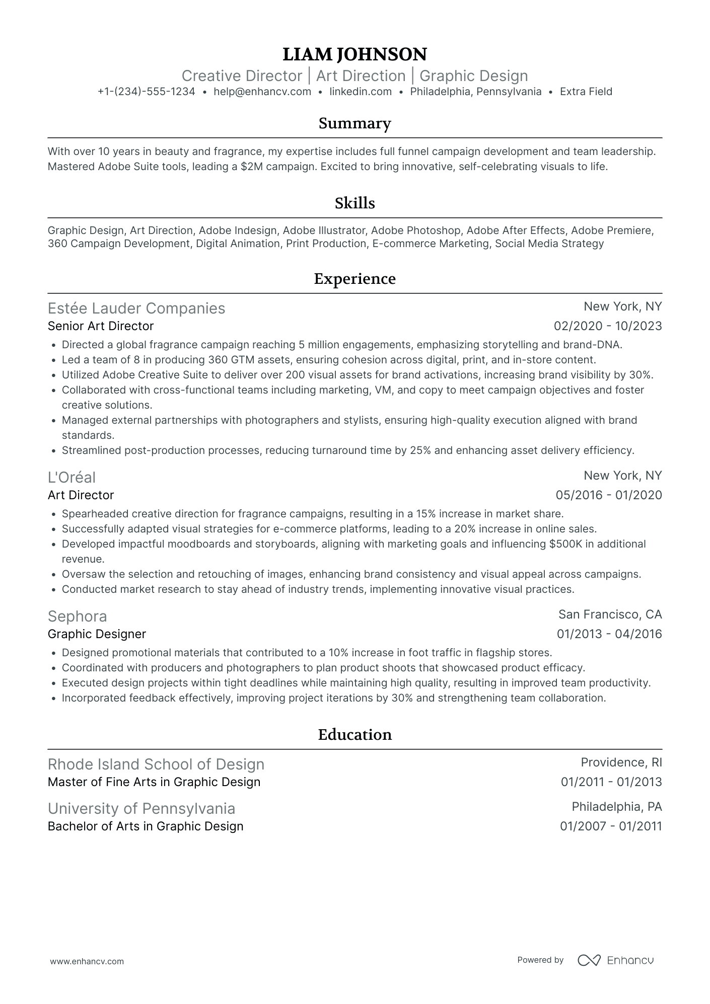 Freelance Illustrator Artist Resume Example