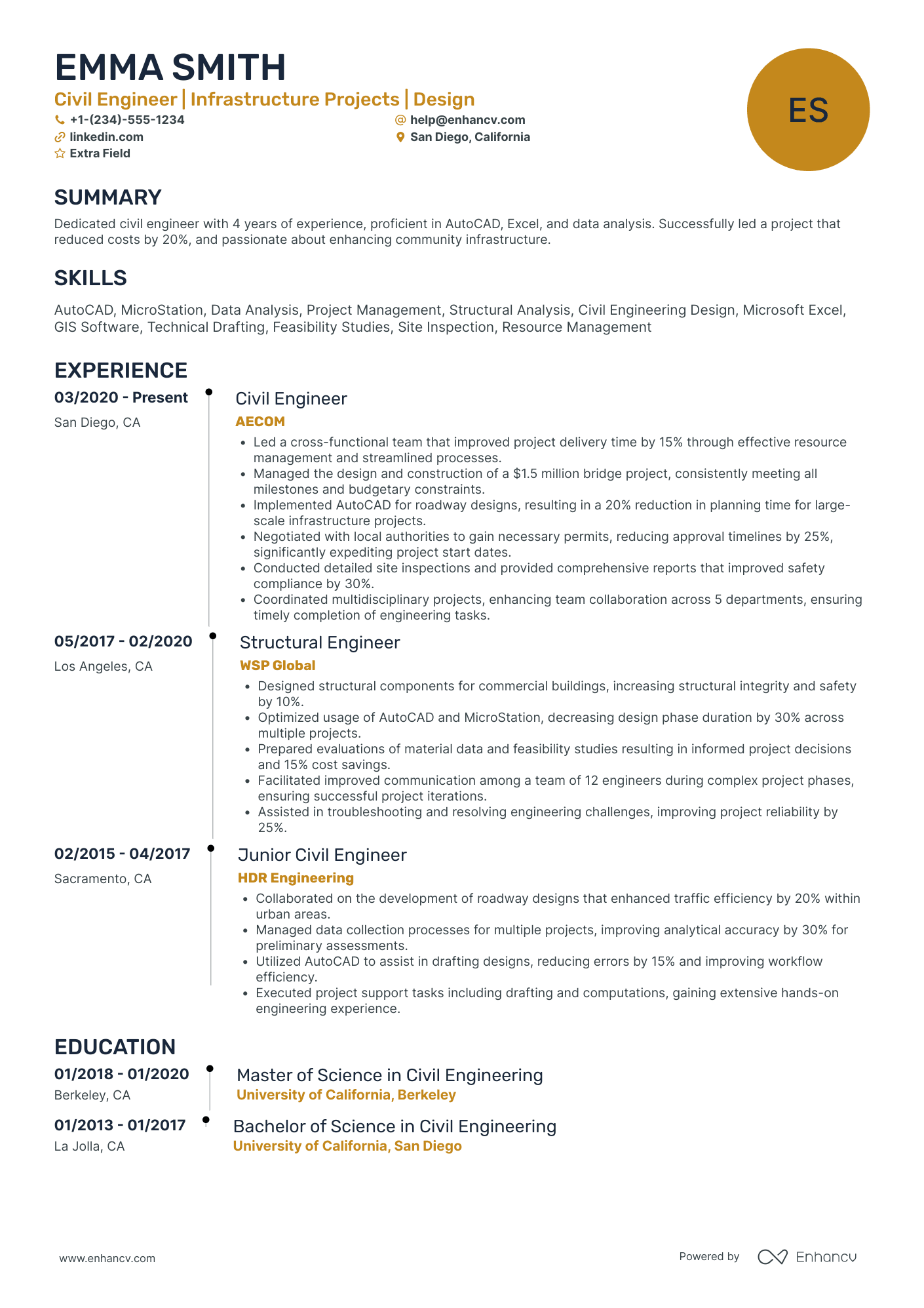 Engineering Student Design Intern Resume Example