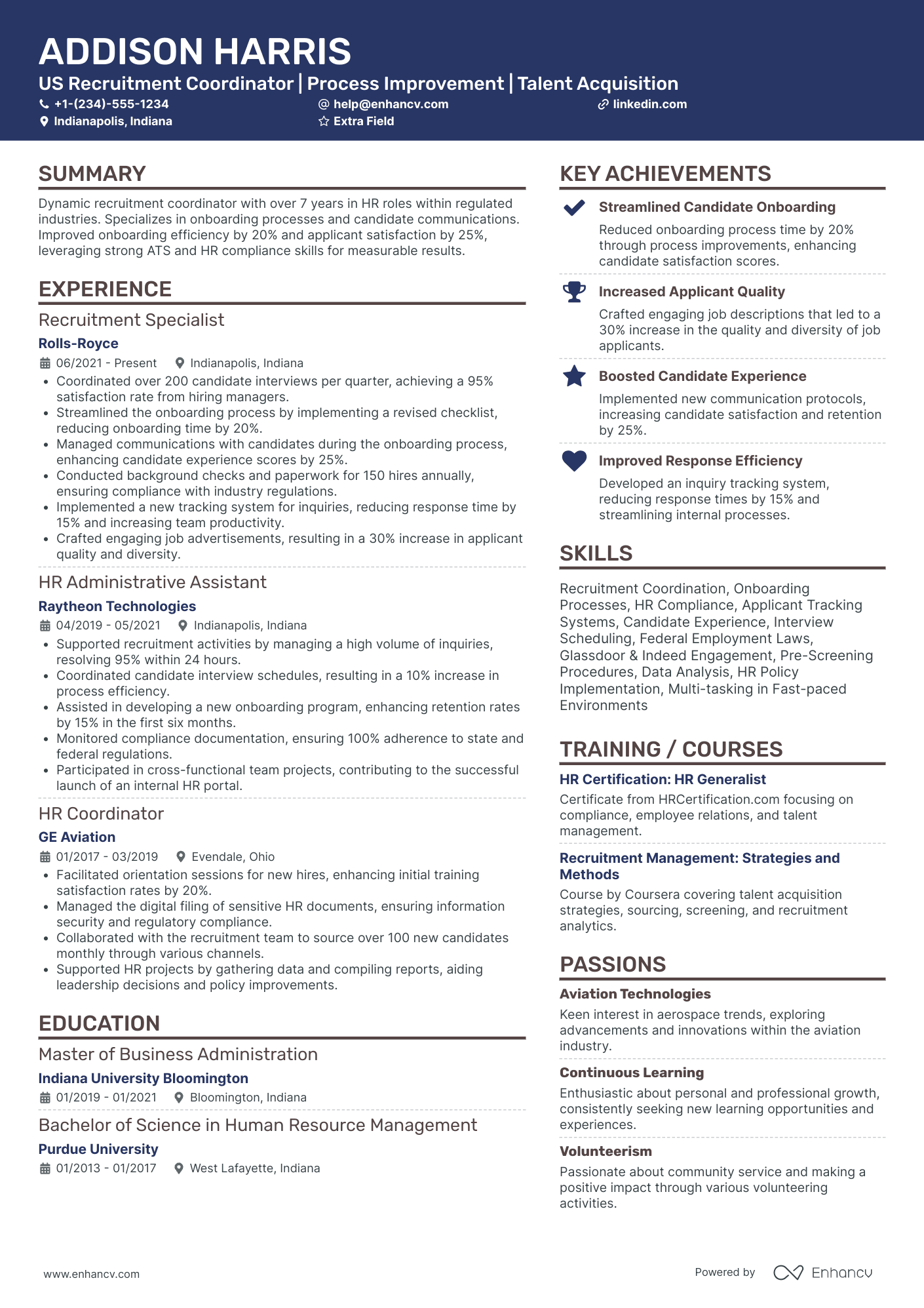 Diversity Recruiting Coordinator Resume Example