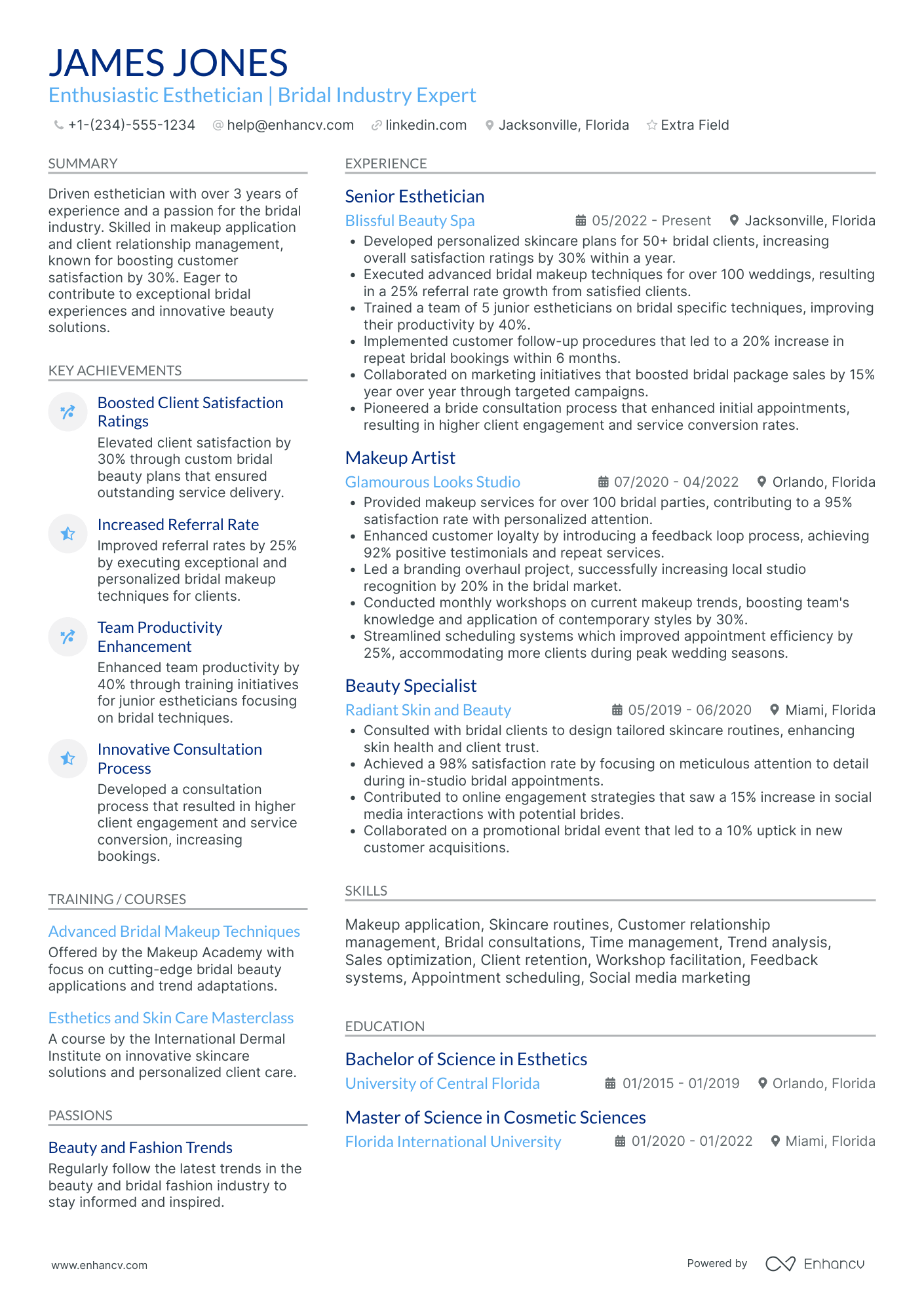 Celebrity Makeup Artist Resume Example