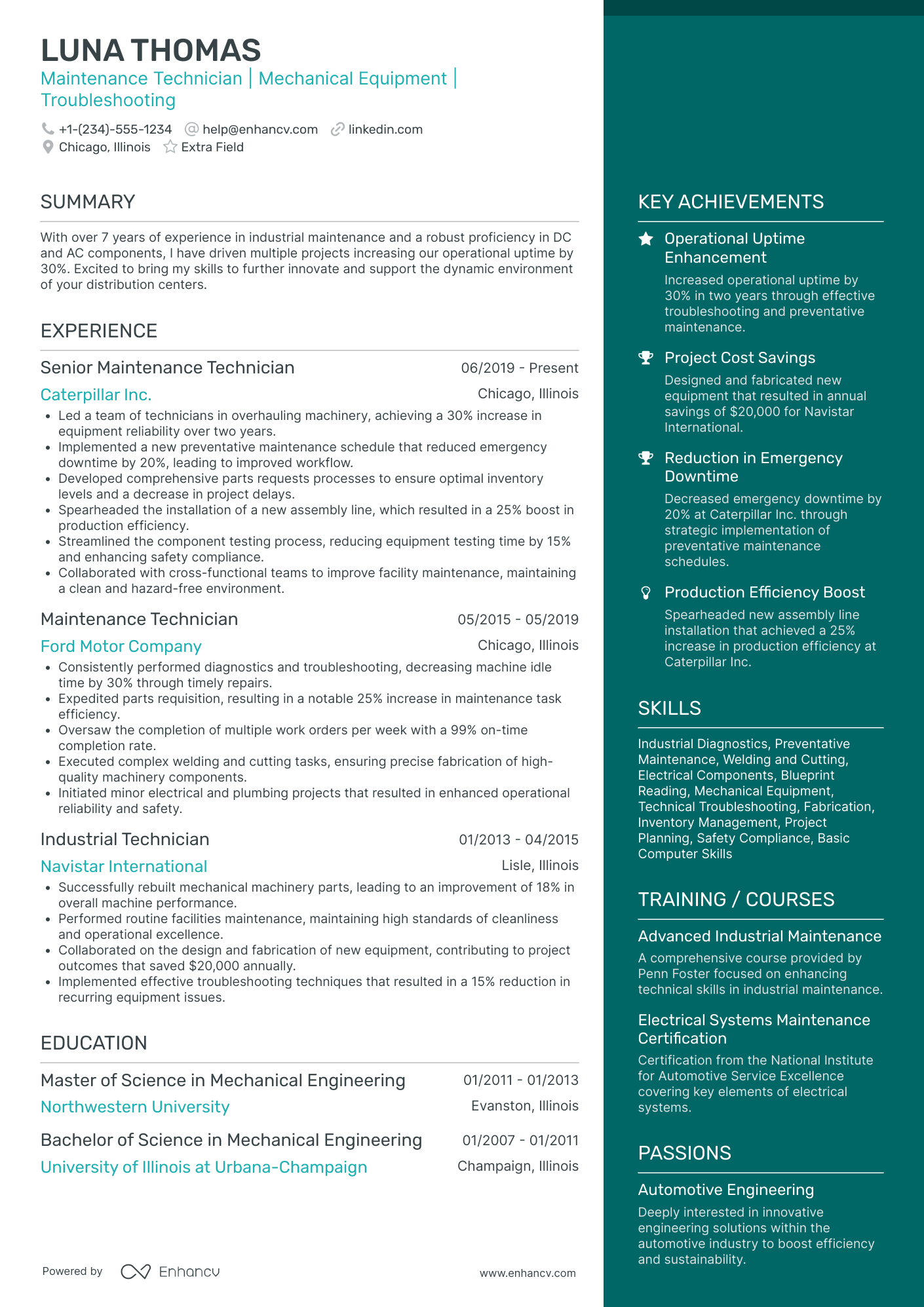 Industrial Handyman Resume Example